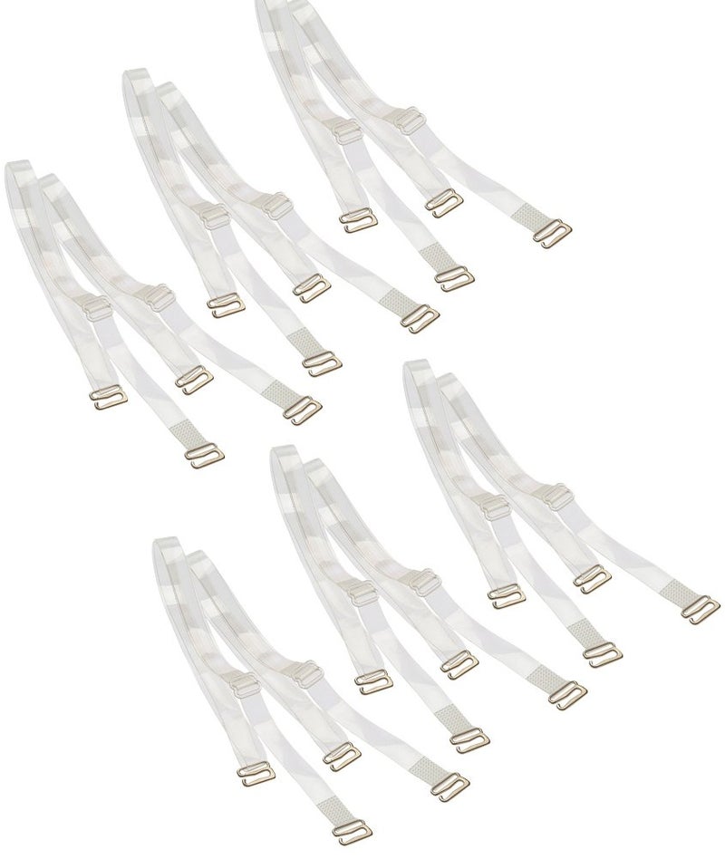 ToBeInStyle Women's Pack of 6 Clear Invisible Bra Straps - One Size - Image 1